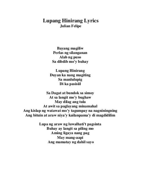 lupang hinirang lyrics tagalog|bayang magiliw lyre.